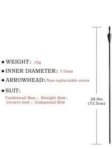 12/16/20pcs Outdoor Hunting Archery Set, Metal Arrows Combo, Suitable For Backyard Archery Practice, Sturdy Quality With Low Wind Resistance For Stable Flight, Refined Arrow Craftsmanship With High Hardness And Wear Resistance, Compatible With Various Bow Types. Practical Gift For Family And Friends. - Black and White - View 2
