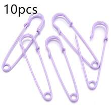 10pcs/Pack Colorful Enameled Iron Safety Pins 64X15mm, Candy Color Painted Iron Decorative Large Pins For Sweater, Shawl, Carpet, Pants, DIY Jewelry Accessories - Large Colorful Pins - View 21