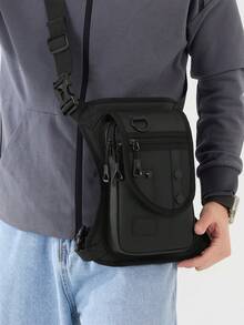 Herrmode Mångsidig Avslappnad Minimalistisk Midjeväska - Svart - Visa 1