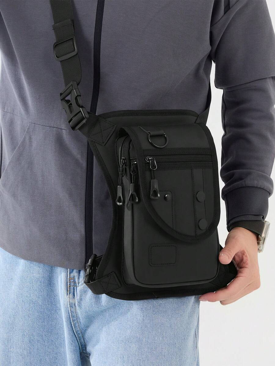 Herrmode Mångsidig Avslappnad Minimalistisk Midjeväska - Svart - Visa 1