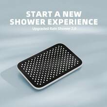 优雅白色雪花淋浴喷头套装 - 合金材质，恒温壁挂式浴室系统，带加压顶部喷淋 - 白色 - 查看 6