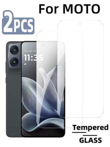 2片装超高清钢化玻璃屏幕保护膜，触控灵敏，防刮擦/防指纹/防油污，防摔，易于安装