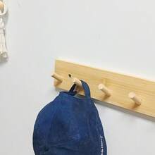 1pc Nordic Modern Minimalist Entryway Wall Mounted Hook, Sturdy Coat Rack For Closet, Bedroom, Hallway, Holds Clothes, Bags, Hats, Keys - Apricot - View 4