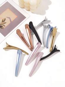 12 chiếc kẹp tóc cỡ lớn, kẹp tóc chuyên dụng cho cắt tóc, gội đầu, trang điểm và tạo kiểu, kẹp tóc mờ cho nữ, kẹp càng cua, kẹp tóc cài đầu, đồ dùng học tập, phụ kiện tóc, phụ kiện đội đầu, ghim cài tóc - Nhiều màu - Xem 12