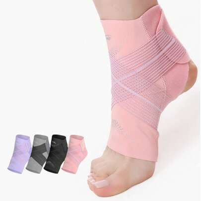 男女通用运动踝关节支撑压缩套，带绑带