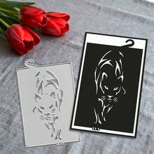 创意豹纹切割模具，DIY剪贴簿相册和压花模板，贺卡制作工具，卡片纸切割工艺品，礼品卡制作模板模切。 - 銀色 - 查看 7