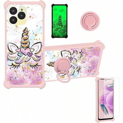 Funda Compatible para Zuum Stellar P7 Funda Case Carcasa Soporte Cover con 9H Dureza Protector Pantalla PC+ Silicona Soporte JSF - JJS