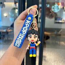1pc K-POP Idol Girl Group Silicone 3D Keychain With Members/Cute Mascot Characters, Multi-Color Printed Lanyard + Metal Key Ring, Soft & Delicate Texture, Fan Merchandise Backpack Key Chain Decoration - Multicolor - View 10