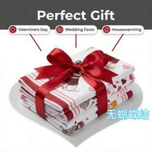 1/3/5条装超细纤维情人节爱心毛巾布，厨房强力吸水，适用于家庭、吧台、咖啡豆和餐厅清洁（40*60厘米） - 彩色 - 查看 2