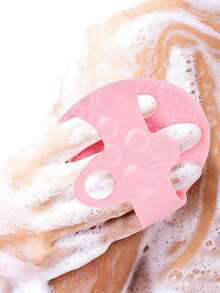 1个柔软硅胶身体去角质刷，手持式淋浴清洁刷，有效去除淋浴老茧并轻柔按摩 - 彩色 - 查看 7