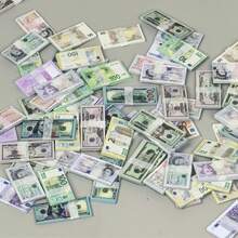 100pcs Bundle 14*8cm Old And New Copy € 100 Denomination Counterfeit Banknote Props Paper Origami Props,Euro Shape Fake Money Commemorative Display Prop Paper (New And Old Versions Are Random) - Multicolor - View 1