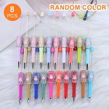 Set de 8 bolígrafos de punta de 1.0 mm con diseño de cristales de imitación, de 5.83 pulgadas de largo, tinta negra suave, diseño con cristales brillantes, adecuado para oficina, eventos, colección de papelería - Multicolor - Ver 5