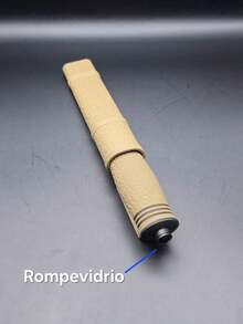 Cuchillo táctico con mango ergonómico texturizado, ideal para actividades exteriores y camping. - Caqui - Ver 2