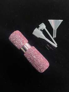 8毫升水钻咖啡豆研磨器防静电喷雾瓶，可重复灌装和使用的旅行香水喷雾器（空瓶），迷你须后水喷雾瓶，配有3个通用补充装容器，是学生返校、居家必备、情人节、度假的理想之选，粉色，旅行必备 - 彩色 - 查看 15