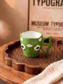 1pc Creative Handmade Minimalist Large Capacity Ceramic Coffee Mug/Cup For Home Use - Multicolor - View 4