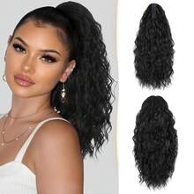 Ponytail Extension For Women18 Inch Pony Tails Hair Extensions Clip Ponytail Extension Soft Synthetic Hair Highlight Ponytail Extension For Daily Use - Multicolor - View 1