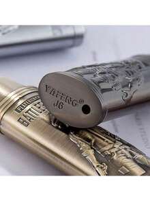 1pc Embossed Survival Metal Lighter Case, Fits BIC J6 Full Size Lighters - Fashionable Lighter Holder, Embossed Survival Metal Lighter Case Lighter Cover, Windproof Minimalist Vintage , Ideal Gift Choice For Fashionable Men - Multicolor - View 7