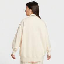 Nike 女士 AS W NSW FLC OS NNSC QZ POLO GPOLO 针织翻领长袖 Polo 衫 TIQJ3943-110 - 白色 - 查看 2