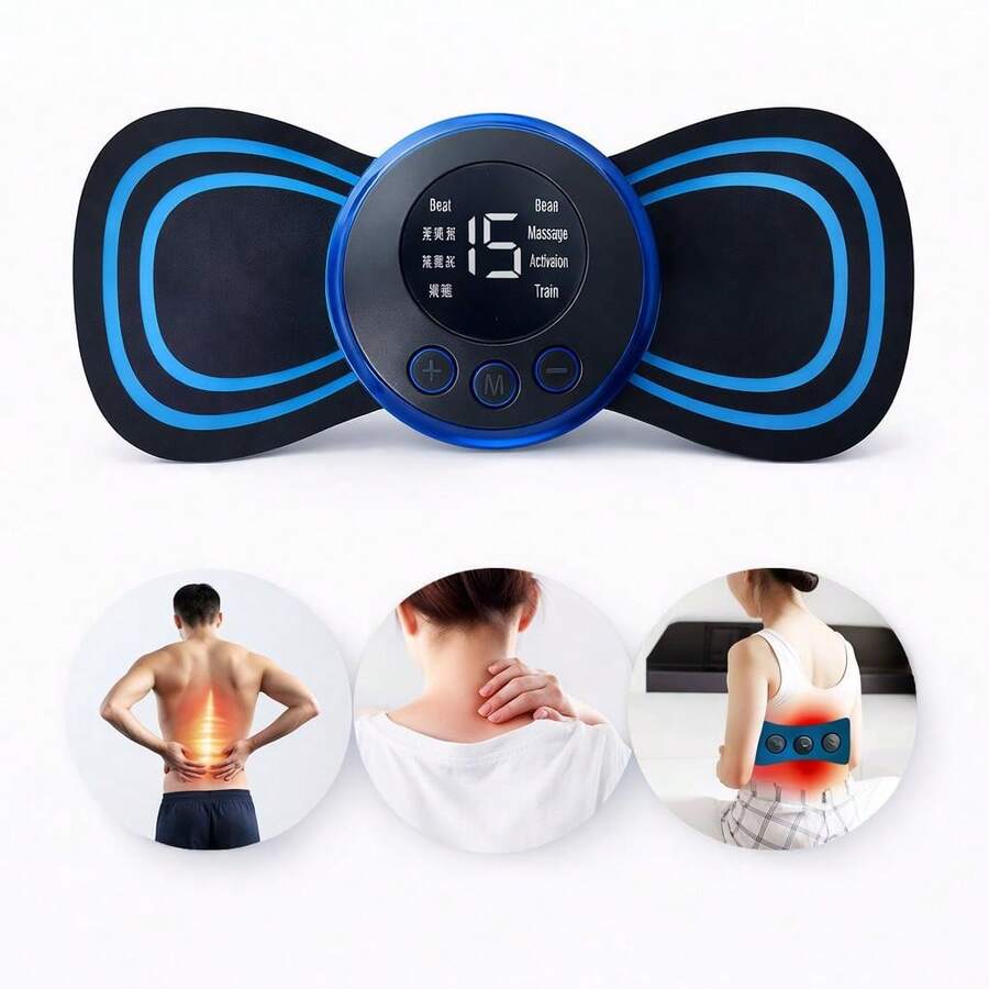 Mini Masajeador Cervical Smart 8 Modos 3D Stick Color Negro Anti Estrés - Negro - Ver 1