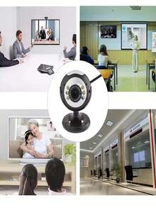 Professional USB 2.0 CMOS Wired Webcam With Mic For Laptop/PC Factory Price Live Streaming Video Conference - Black - View 3