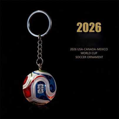 Llavero creativo del Mundial 2026 USA-Canadá-México, accesorio para mochila, artículo de regalo pequeño.