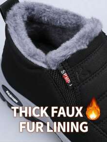 Women's Sandals Platform Snow Boots - Warm And Durable Shoes For Outdoor Non Slip Comfort, Winter Slippers With Thickened Flat Soles - 黑色 - 查看 5