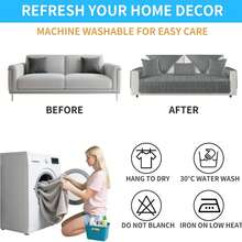 LONROI Funda Gruesa de Franela para sofá Apta para Mascotas, Funda de 3 Plazas, Suave y cómoda, diseño Antideslizante, Segura y Duradera, Lavable a máquina (Gris Oscuro) (180 * 90cm) - Unitalla - Ver 7