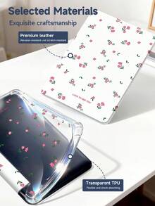 花朵三折基础碎花图案平板电脑保护套 - 彩色 - 查看 11