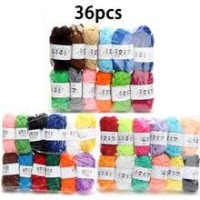 14/24/36 peças Mini Fio de Tricô, 14/24/36 Cores, Fio Misto Confortável para Artesanato DIY, Costura de Roupas, Tricô de Cachecol e Chapéu Feitos à Mão (Cor Aleatória, Embalagem Aleatória) - Multicolorido - Visão 12