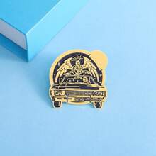 New Electroplated Metal Color Brooch Geometric Metal Badge Car Angel Wings Film And Television Peripheral Gift Pin - QHXZ4447 - 查看 6