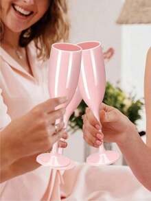 1/3/6/12/24 buc pahare acrilice roz exclusive pentru fete dulci, minimaliste elegante, pahar de vin pentru petrecere de ziua de naștere, pahar de băuturi pentru restaurant, accesorii pentru petreceri, calitate asemănătoare cristalului, decor pentru atmosferă de petrecere, pahar exclusiv pentru petrecere tematică, pahar indestructibil pentru nunți în aer liber - Multicolor - Vizualizare 5