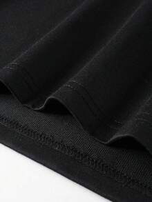 Men's Summer Fashion Casual Drawstring Hooded Vest - 黑色 - 查看 4