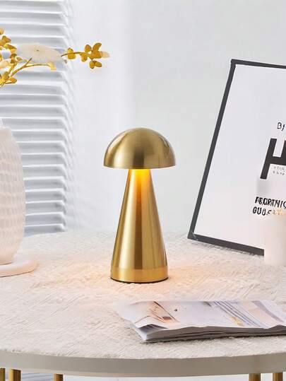 1 pieza Luz de noche metálica geométrica moderna, lámpara recargable por USB con control táctil, regulable, adecuada para sala de estar, dormitorio, cocina, bar, iluminación decorativa ideal, adecuada para decoración de Ramadán, regalo de cumpleaños creativo, regalo del Día de San Valentín