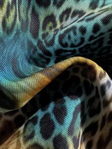 2件套夏季度假随机性感动物纹串珠吊带比基尼上衣和低腰系带泳裤泳装套装 - 彩色 - 查看 9