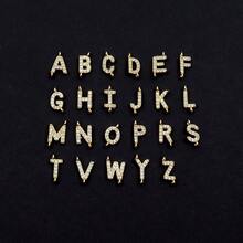 2件套新款简约英文字母及无限符号金色不锈钢链串珠多层手链，女士款 - 金黃色微鑲 - 查看 4