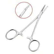 2pcs Stainless Steel Fishing Pliers Set With Line Cutter, Hook Remover, Bent Nose Pliers, Cleaning Clamp, Hair Puller, Straight Nose Pliers, Fishing Locking Pliers - Silver - View 12