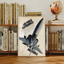 1pc Frameless Vintage Fighter Poster - F-15 Eagle Fighter Art Print, Retro Military Aviation Wall Decor For Bedroom Dorm Home Office Classroom, Aviation Lover Gift & Best Gift Choice - Multicolor - View 2
