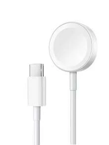 1 pieza Estación de carga magnética portátil de alta eficiencia universal con interfaz Tipo-C, apta para Apple Watch 1/2/3/4/5/6/7/8/9/SE, diseño minimalista para oficina, viajes y uso doméstico - Blanco - Ver 7