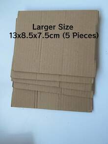 20 cajas de cartón, tamaño grande 13x8.5x7.5cm, tamaño pequeño 12.5x8x4cm, paquetes de envío de papel corrugado, cajas de embalaje para regalo sorpresa, cajas de envío para pequeños negocios - Marrón - Ver 14