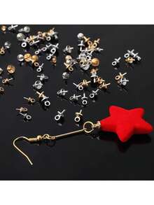 50pcs Golden Silvery New Sheep Eye Needles - Handmade DIY Jewelry Making, Necklace, Bracelet,Earrings,Jewelry And Head Accessories Production Supplies - Round Sheep Eyes - View 4