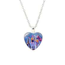 1pc Anime Witch Hunter Necklace With Glass Heart Pendant, Creative Gift For Women - Multicolor - View 7