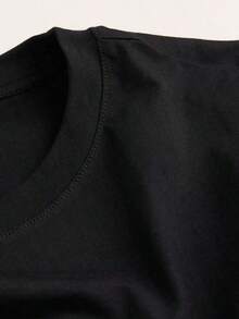 T-shirt w stylu Ukiyo-E, wykonany w 100% z bawełny - Czarne - Zobacz 3