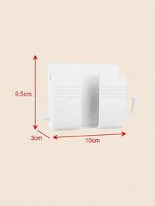 4个装电视/空调遥控器壁挂支架盒，免钻孔双隔层手机收纳架 - 彩色 - 查看 5