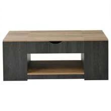 WF311892AAZ Lift-Top Coffee Table - 109.5 Cm, Grey Frame, Elegant Design, Storage Space Under The Tabletop