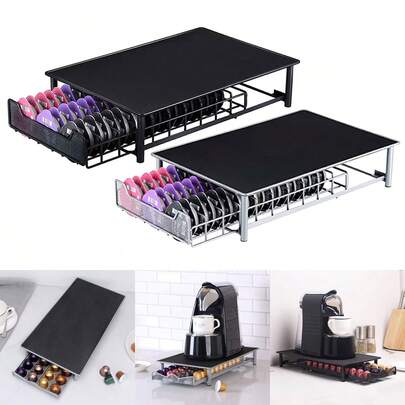 Coffee Capsule Holder For Tassim BOSCH Rotatable Large Capacity Metal Organizer Coffee Accessories For Home