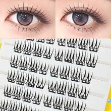 LIMEIKAI 80pcs Of Self-Adhesive Eyelash Clusters,No Glue. They Come In Mixed Lengths Of 9-10Mm, With A C Curl, Are Glue-Free, And Do Not Need Removal, Making Them Natural And Lightweigh - C - View 10