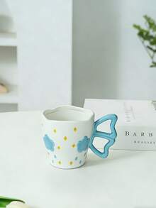 1pc Creative Hand-Painted Ceramic Sheep & Star Design Coffee Mug, Suitable For Afternoon Tea - Multicolor - View 9