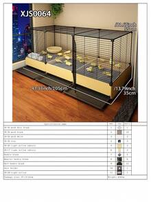 加固型大型室内空间，适用于饲养雏鸡、鹌鹑、鸭子、小型动物笼 - 彩色 - 查看 17