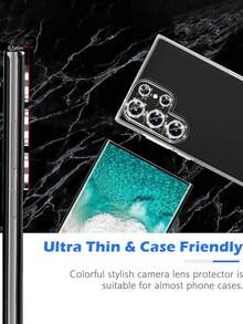 一套相机镜头保护膜，兼容三星 Galaxy S25 Ultra、S25/25 Plus、S24 Ultra、S24、S24 Plus、S23 Ultra、S23、S23 Plus。采用高清钢化玻璃和铝合金镜头环设计。也适用于 A14、A15、A16、A36、A55、A54、A25 等其他型号。适合日常、办公和家庭使用。 - 銀色 - 查看 5