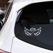 Guardian Angel Wings Vinyl Decal Sticker, Car Truck Window Wall Cup Laptop Laptop Decal Sticker - A - View 4